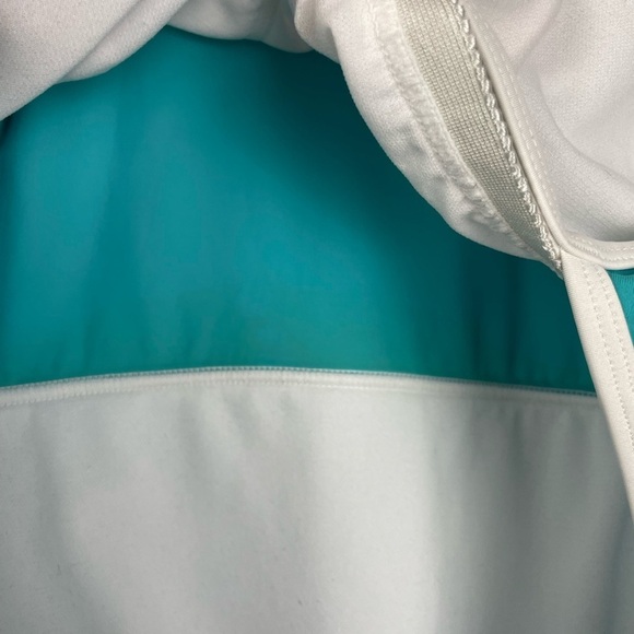 Nike Aqua Blue One Piece Racerback Bathing Suit with White Trim - Picture 10 of 10